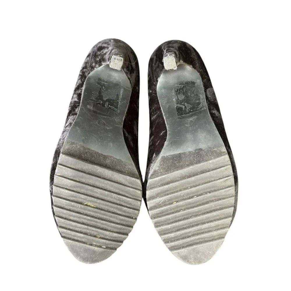 YRU Posch F U C K Black Loafer High Heels Women’s Sz 8 - Picture 7 of 9